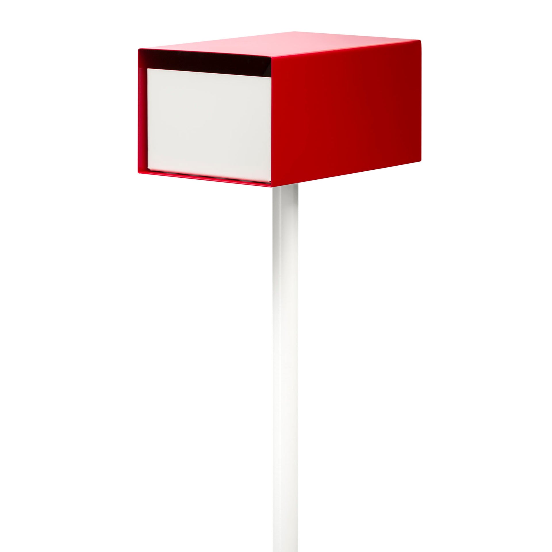 Lobos letterbox Modern Flame Red