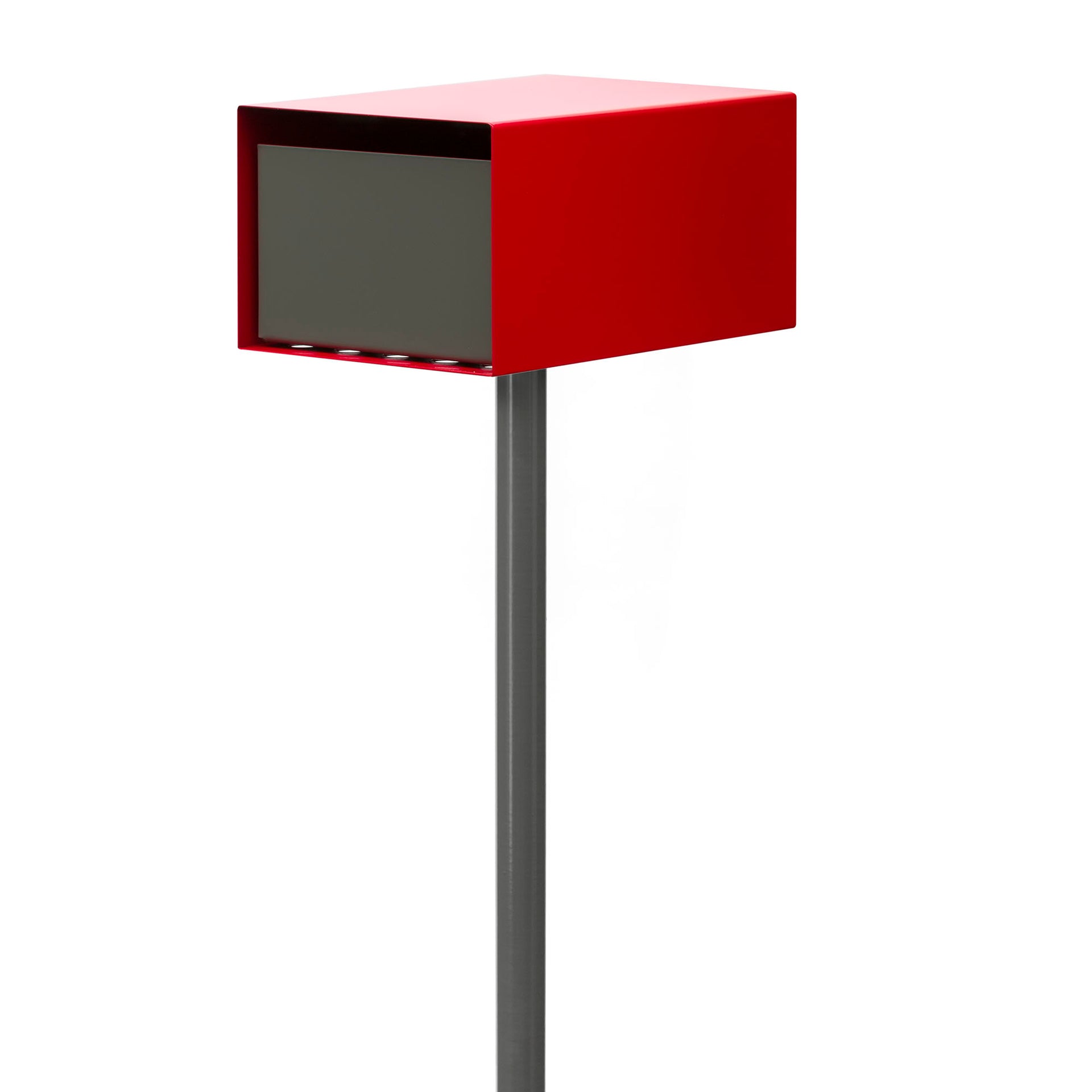 Lobos letterbox Modern Flame Red